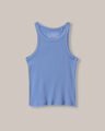 Tank Top De Rib,AZUL CIELO